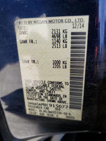 Photo 10 from auction – 2014 NISSAN MAXIMA S with VIN 1N4AA5AP9EC915077
