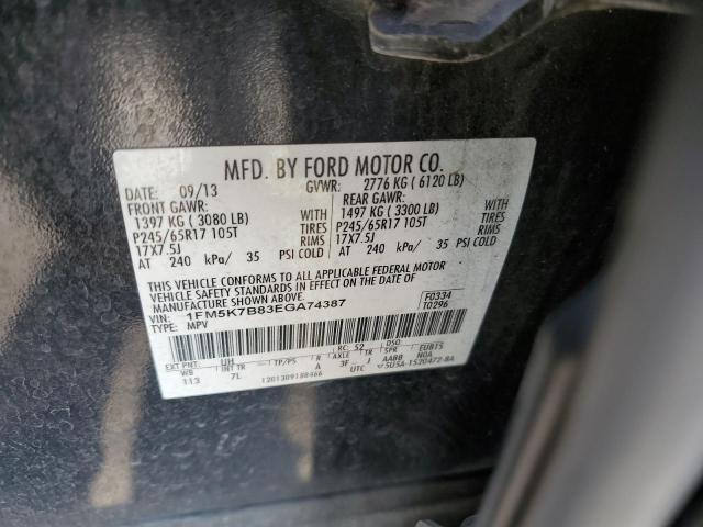 Photo 10 from auction – 2014 FORD EXPLORER with VIN 1FM5K7B83EGA74387