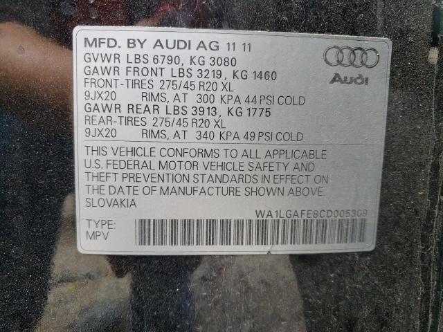 Photo 10 from auction – 2012 AUDI Q7 PREMIUM with VIN WA1LGAFE8CD005309