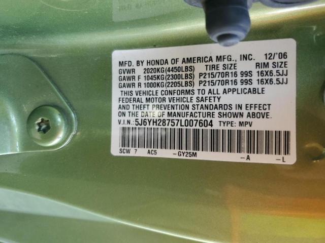 Photo 10 from auction – 2007 HONDA ELEMENT EX with VIN 5J6YH28757L007604