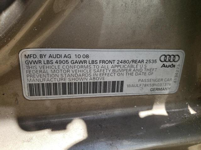 Photo 10 from auction – 2009 AUDI A4 2.0T QU with VIN WAULF78K59N031378