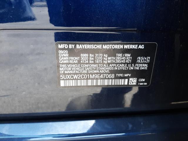 Photo 10 from auction – 2021 BMW X7 XDRIVE4 with VIN 5UXCW2C01M9E47068