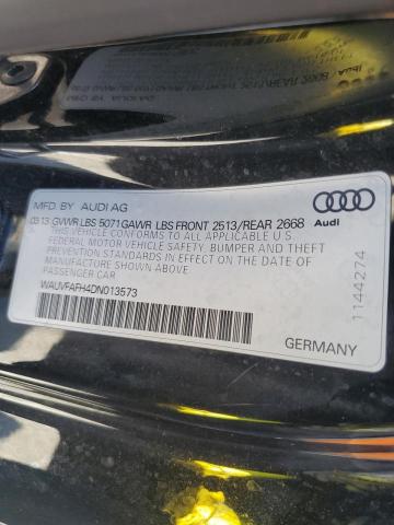 Photo 10 from auction – 2013 AUDI A5 PRESTIG with VIN WAUVFAFH4DN013573