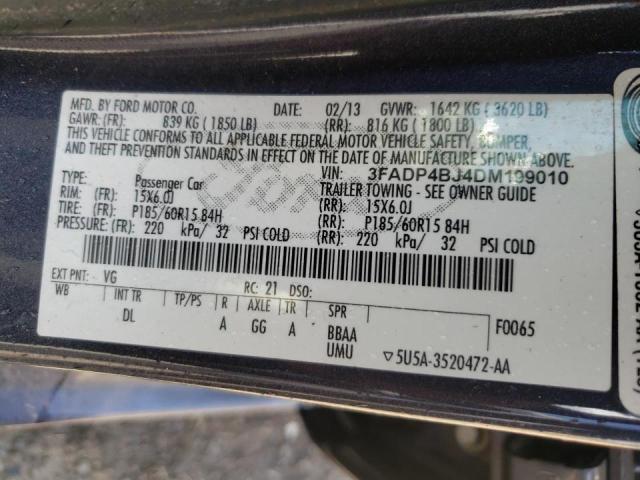 Photo 10 from auction – 2013 FORD FIESTA SE with VIN 3FADP4BJ4DM199010