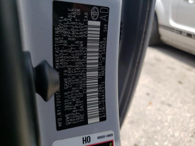 Photo 10 from auction – 2014 TOYOTA COROLLA L with VIN 2T1BURHE7EC104452