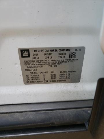 Photo 10 from auction – 2016 BUICK ENCORE with VIN KL4CJASB6GB704291