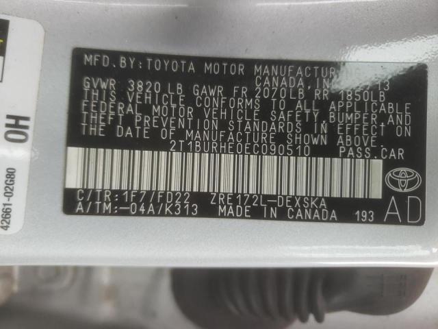Photo 10 from auction – 2014 TOYOTA COROLLA L with VIN 2T1BURHE0EC090510