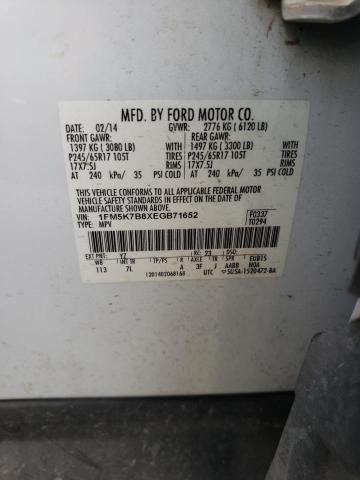 Photo 10 from auction – 2014 FORD EXPLORER with VIN 1FM5K7B8XEGB71652