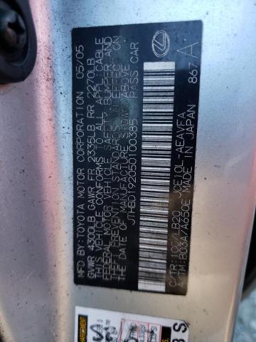 Photo 10 from auction – 2005 LEXUS IS 300 with VIN JTHBD192050100385