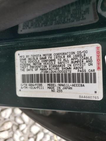 Photo 10 from auction – 2001 TOYOTA PRIUS with VIN JT2BK12U410002272
