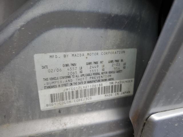 Photo 10 from auction – 2006 MAZDA SPEED 6 with VIN JM1GG12LX61106188
