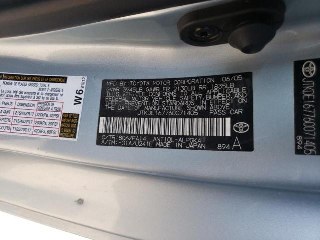 Photo 10 from auction – 2006 TOYOTA SCION TC with VIN JTKDE167760071405