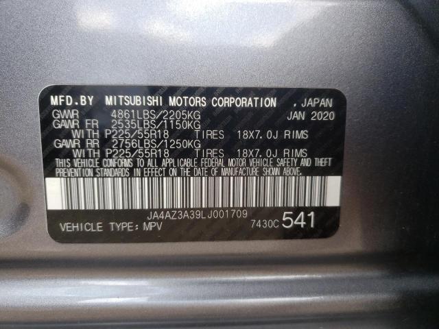 Photo 10 from auction – 2020 MITSUBISHI OUTLANDER with VIN JA4AZ3A39LJ001709