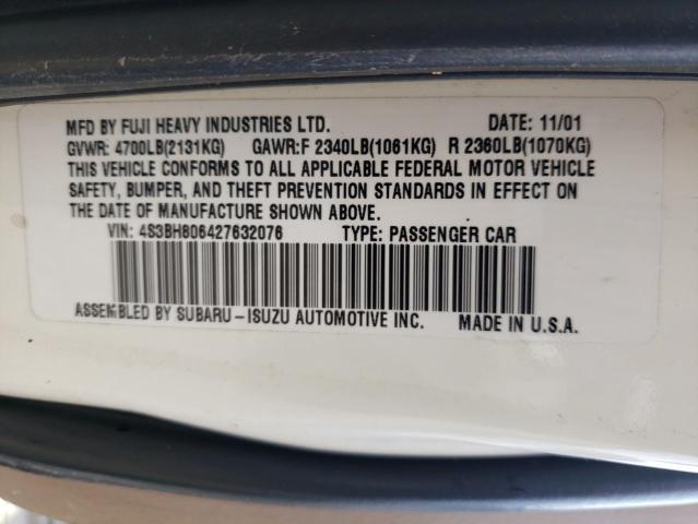 Photo 10 from auction – 2002 SUBARU LEGACY OUT with VIN 4S3BH806427632076