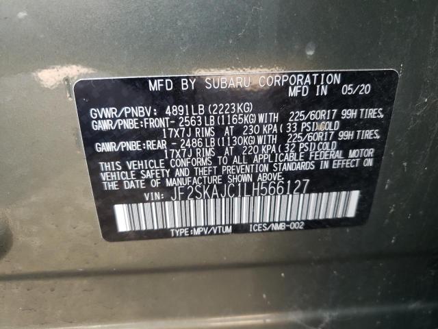 Photo 10 from auction – 2020 SUBARU FORESTER P with VIN JF2SKAJC1LH566127