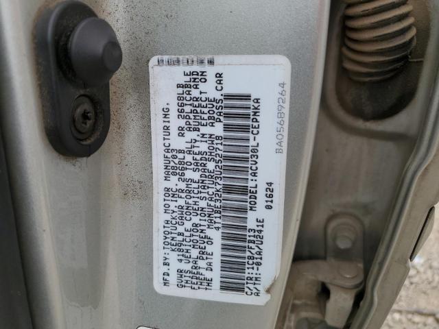 Photo 10 from auction – 2003 TOYOTA CAMRY LE with VIN 4T1BE32K73U252718