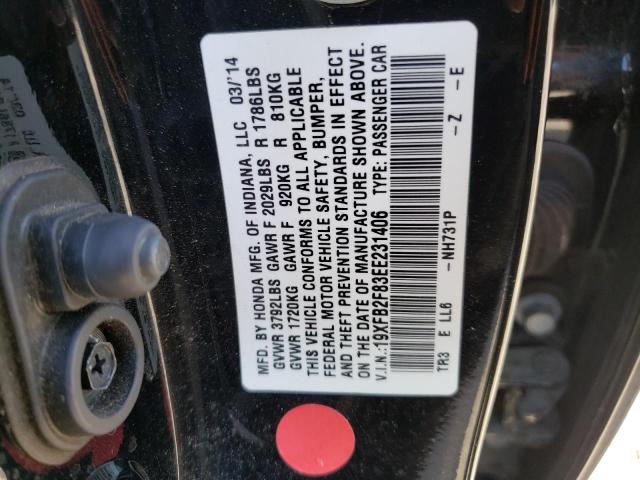 Photo 10 from auction – 2014 HONDA CIVIC EX with VIN 19XFB2F83EE231406