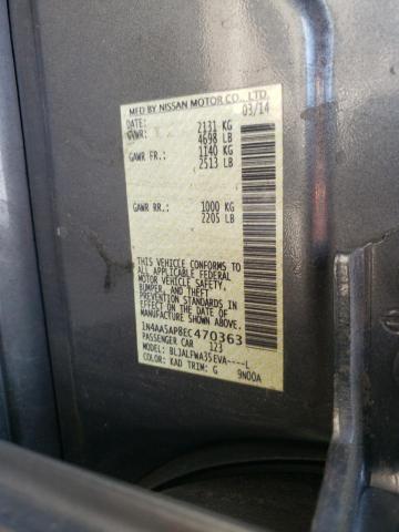 Photo 10 from auction – 2014 NISSAN MAXIMA S with VIN 1N4AA5AP8EC470363