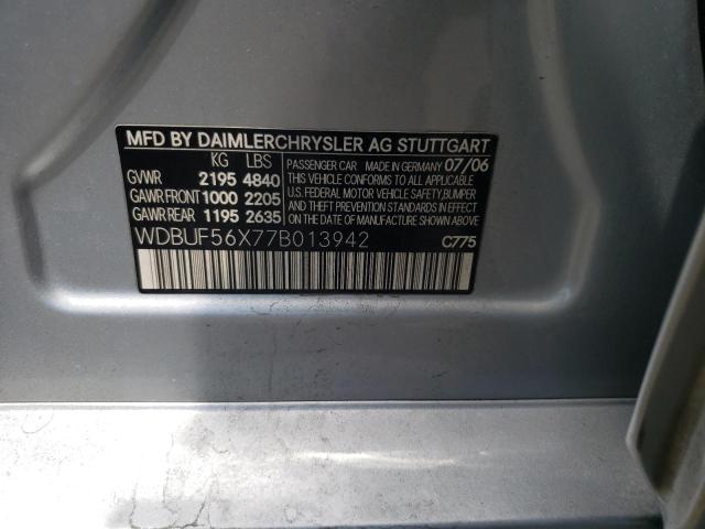 Photo 10 from auction – 2007 MERCEDES-BENZ E 350 with VIN WDBUF56X77B013942