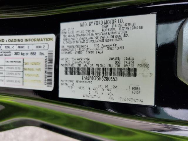 Photo 10 from auction – 2017 FORD MUSTANG GT with VIN 1FA6P8CF5H5280653