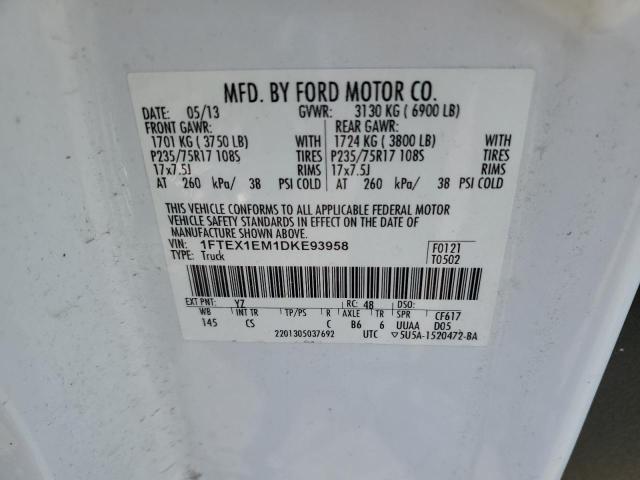Photo 10 from auction – 2013 FORD F150 SUPER with VIN 1FTEX1EM1DKE93958