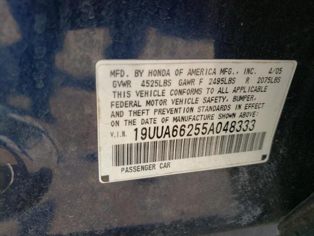 Photo 10 from auction – 2005 ACURA TL with VIN 19UUA66255A048333