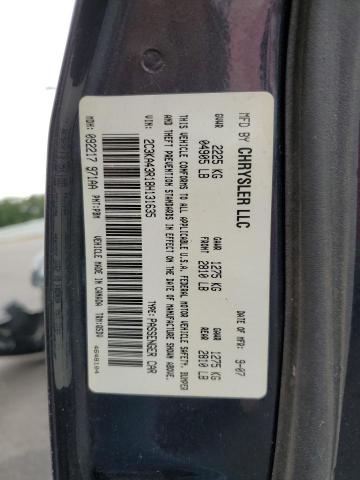 Photo 10 from auction – 2008 CHRYSLER 300 LX with VIN 2C3KA43R18H131635
