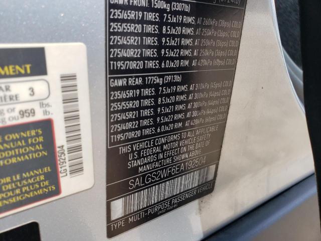 Photo 10 from auction – 2014 LAND ROVER RANGE ROVE with VIN SALGS2WF6EA192504