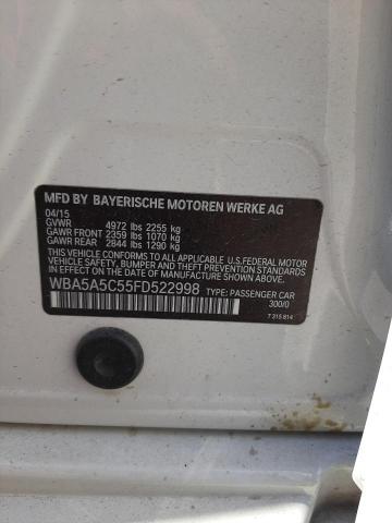 Photo 10 from auction – 2015 BMW 528 I with VIN WBA5A5C55FD522998
