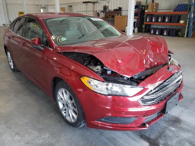 FORD FUSION SE 2017 with VIN 3FA6P0HD9HR354470 - Photo from auction