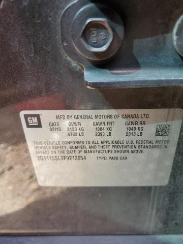 Photo 10 from auction – 2015 CHEVROLET IMPALA LT with VIN 2G1115SL0F9212054