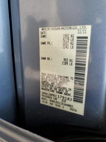 Photo 10 from auction – 2012 NISSAN ALTIMA BAS with VIN 1N4AL2AP9CC179182