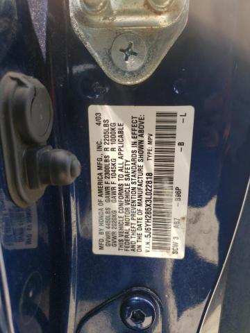 Photo 10 from auction – 2003 HONDA ELEMENT EX with VIN 5J6YH285X3L022818