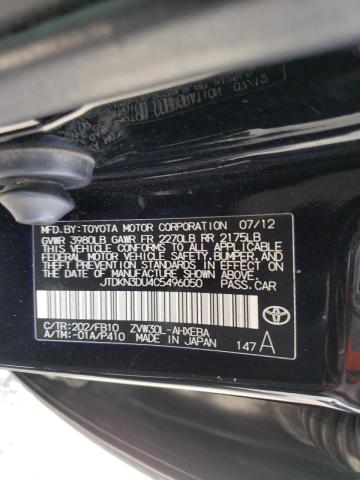 Photo 10 from auction – 2012 TOYOTA PRIUS with VIN JTDKN3DU4C5496050