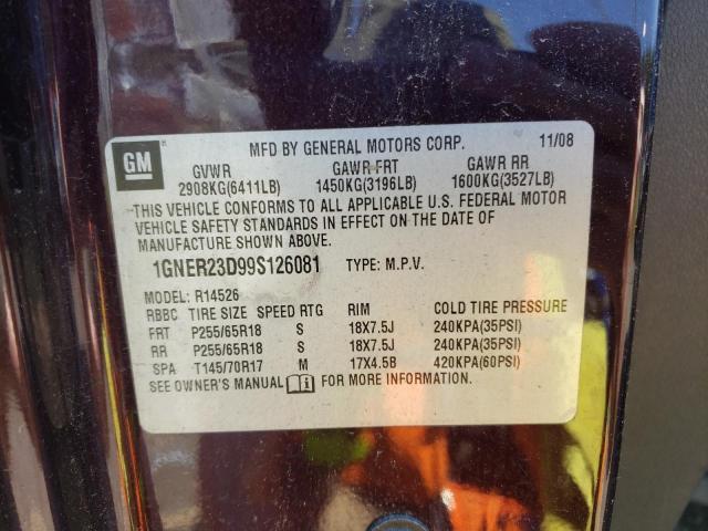 Photo 10 from auction – 2009 CHEVROLET TRAVERSE L with VIN 1GNER23D99S126081