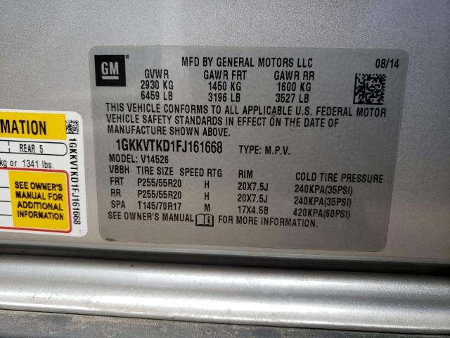 Photo 10 from auction – 2015 GMC ACADIA DEN with VIN 1GKKVTKD1FJ161668