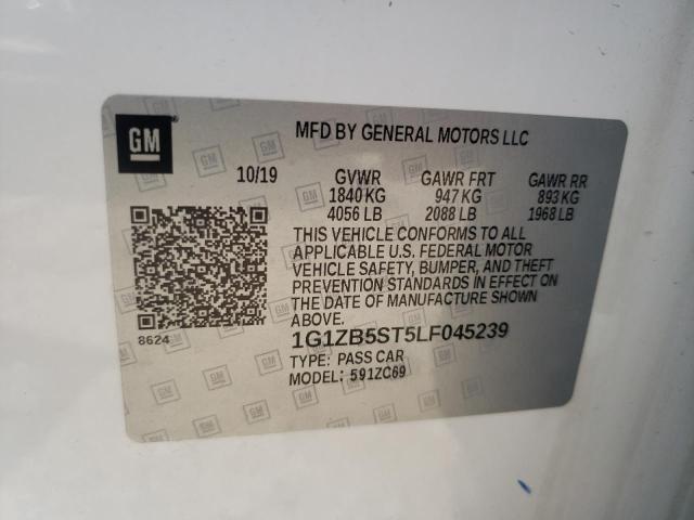 Photo 10 from auction – 2020 CHEVROLET MALIBU LS with VIN 1G1ZB5ST5LF045239