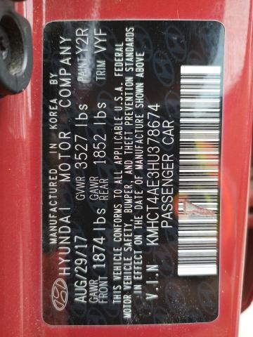 Photo 10 from auction – 2017 HYUNDAI ACCENT SE with VIN KMHCT4AE3HU378674
