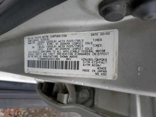 Photo 10 from auction – 2002 TOYOTA 4RUNNER SR with VIN JT3GN86R320241384