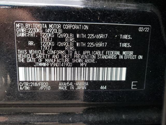 Photo 10 from auction – 2022 TOYOTA RAV4 LE with VIN JTMMWRFV5ND141900