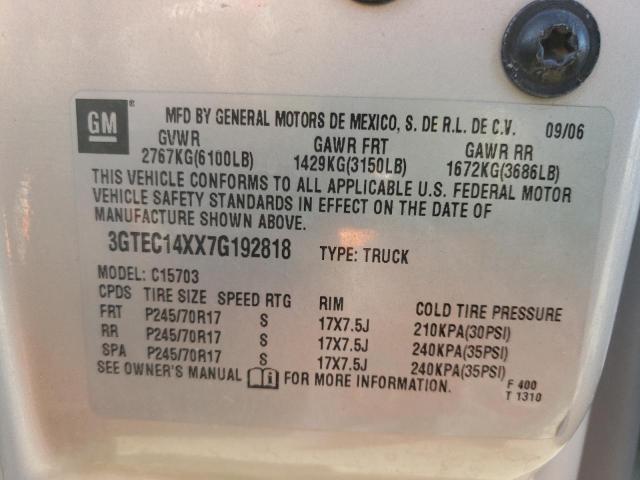 Photo 10 from auction – 2007 GMC NEW SIERRA with VIN 3GTEC14XX7G192818