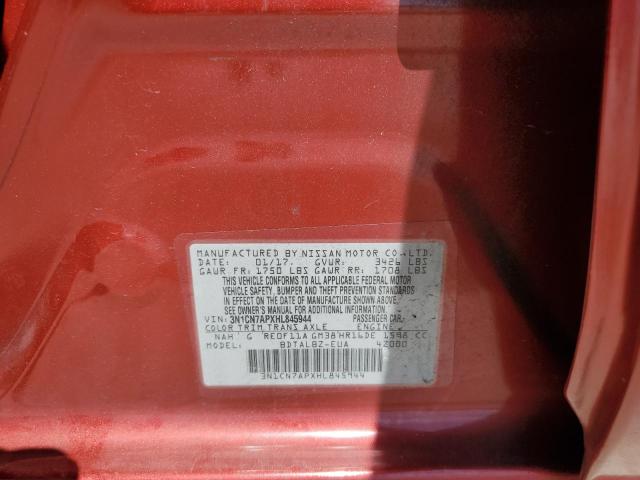 Photo 10 from auction – 2017 NISSAN VERSA S with VIN 3N1CN7APXHL845944