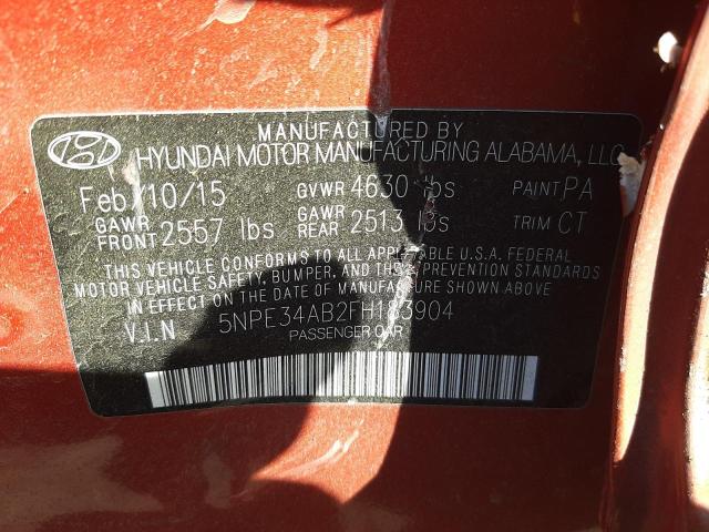 Photo 10 from auction – 2015 HYUNDAI SONATA SPO with VIN 5NPE34AB2FH183904