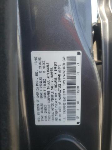 Photo 10 from auction – 2008 ACURA TL with VIN 19UUA66218A016743