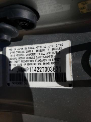 Photo 10 from auction – 2002 HONDA S2000 with VIN JHMAP11422T003831