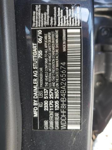Photo 10 from auction – 2011 MERCEDES-BENZ E 350 4MAT with VIN WDDHF8HB4BA265674