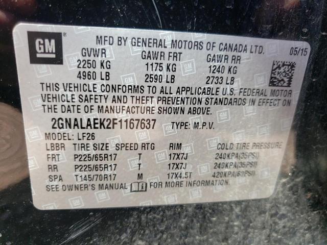 Photo 10 from auction – 2015 CHEVROLET EQUINOX LS with VIN 2GNALAEK2F1167637