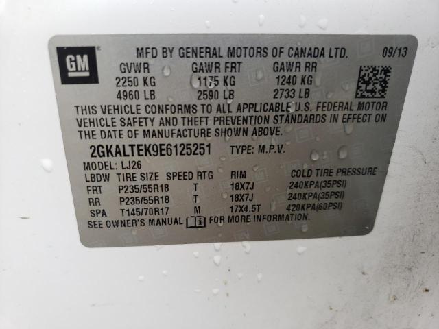 Photo 10 from auction – 2014 GMC TERRAIN SL with VIN 2GKALTEK9E6125251