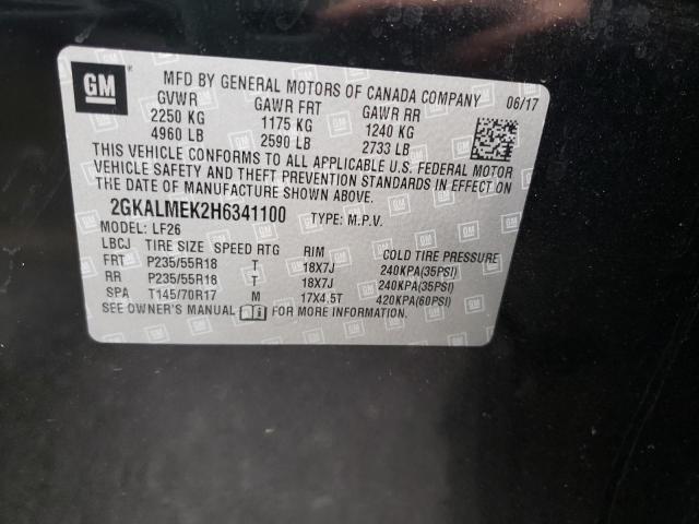 Photo 10 from auction – 2017 GMC TERRAIN SL with VIN 2GKALMEK2H6341100
