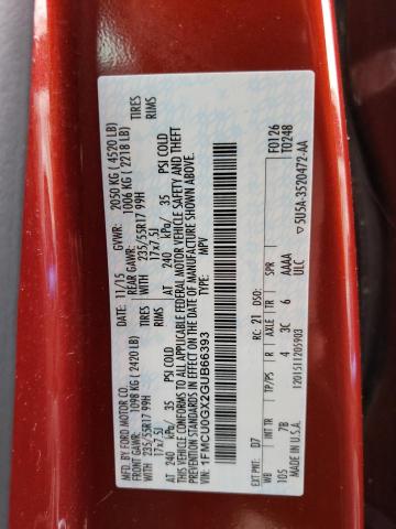 Photo 10 from auction – 2016 FORD ESCAPE SE with VIN 1FMCU0GX2GUB66393
